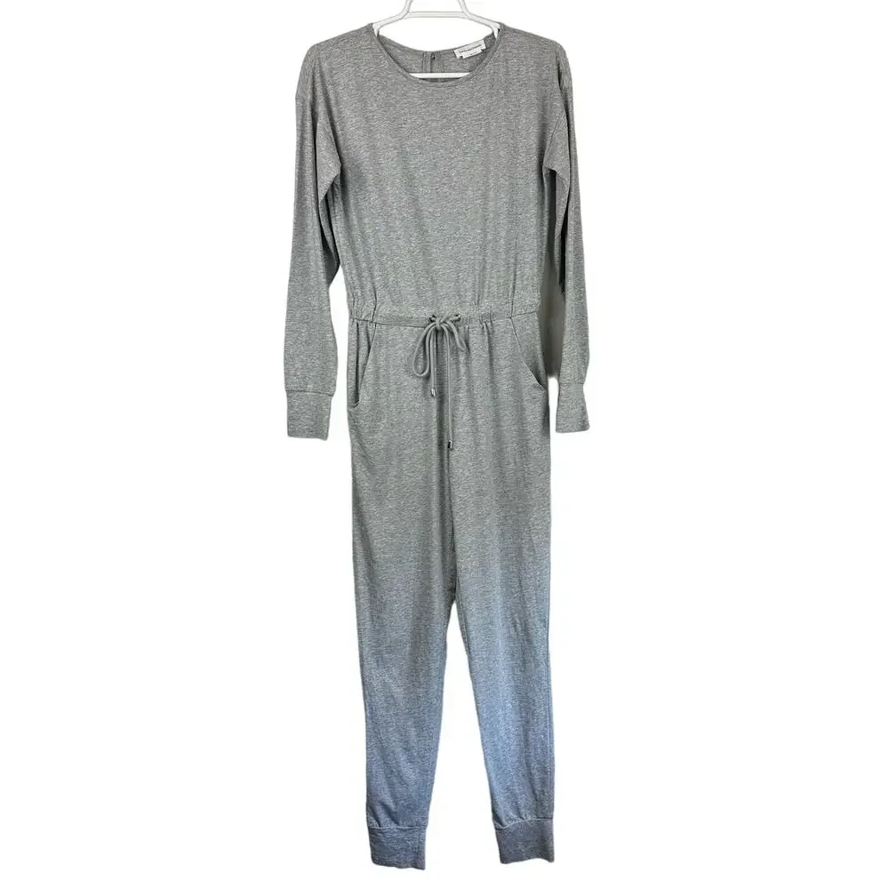 Lovers and Friends Long Sleeve Knit Jumpsuit Gray Small